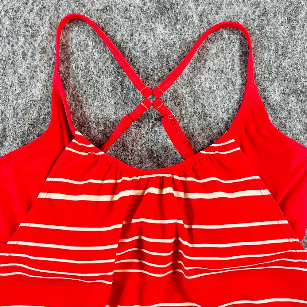 Athleta‎ Tankini Swim Top Womens 34 D/DD Red White Activewear Beach Bathing Suit - Picture 12 of 13